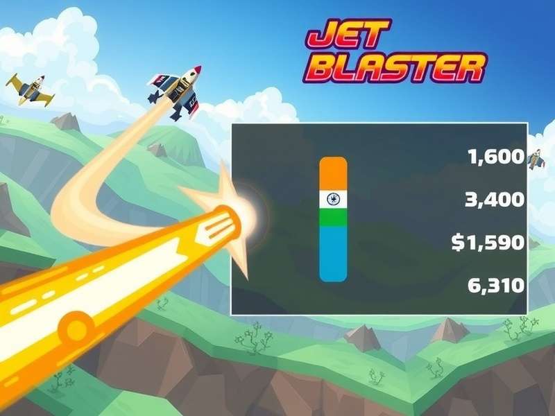 Jet Blaster gameplay screenshot showing action sequence